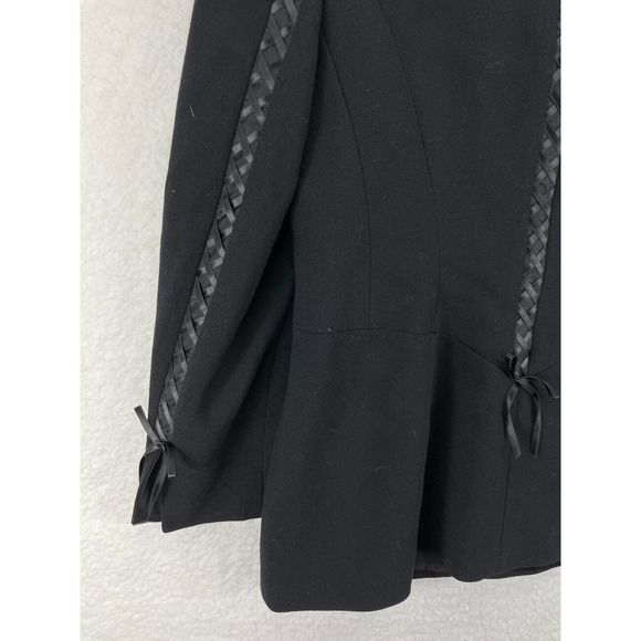Escada Women's Blazer‎ Button Black Long Sleeve Wool Size Medium - Picture 10 of 10